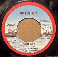 Label side A London Town showing catalog 4625 and condition