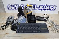 Group shot of all items on tabletop