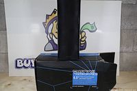Front view showing Recoil MX65 box with Onkyo speaker placed on top