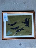 Framed Helen Kalvak silkscreen print full view