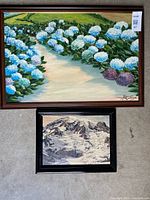 Both framed oil paintings together for scale and context