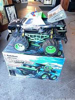 Truck on original box showing branding and colour scheme