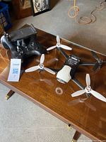 Drone and controller overview on table