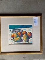 Framed oil painting, full view