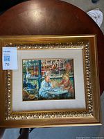 Full view of framed painting