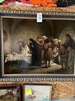 Full view of framed painting on wall