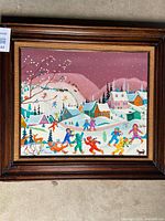 Full view of framed painting