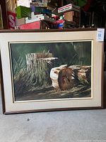 Framed watercolour painting full view