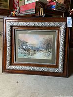 Full view of framed watercolour painting