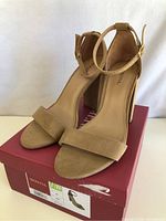 Sandals on box, showing overall style and packaging