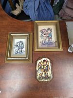 overview of three pieces on table