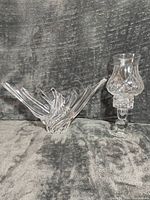 Both crystal items side-by-side showing relative size and forms