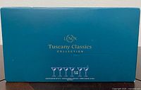 Retail box front showing Lenox Tuscany Classics branding and glass illustrations