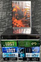 Stack of four Lost season DVD box sets, Game of Thrones Season 7 set, Game of Thrones Conquest & Rebellion case
