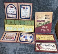 Group shot of all plaques front view