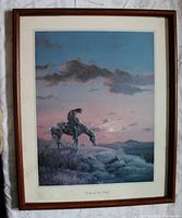 Full view of framed print on wall