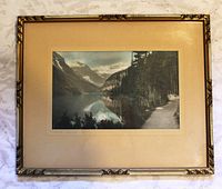 Full view of framed Lake Louise print
