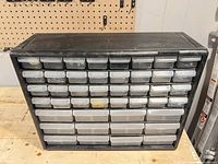 Front view of Akro-Mils cabinet with all drawers closed