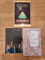 All three Calvino paperbacks front covers visible