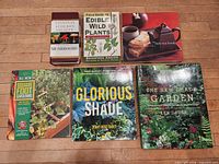 All six books laid out, front covers visible