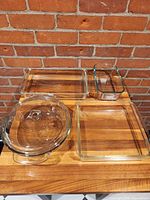 Full view of all four glass bakeware pieces