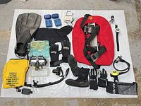 All items laid out showing condition and completeness