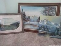 Group shot of all three framed artworks