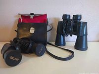 Both binoculars and case overview
