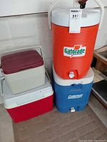Group shot showing all four coolers stacked