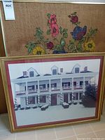 Overall shot of both framed pieces showing styles and relative size