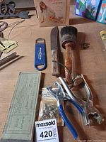 Overall lot showing all items together on tabletop