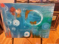 Front view of abstract painting horizontal orientation