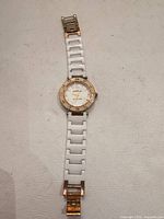 Full view of Anne Klein wristwatch showing bracelet and dial