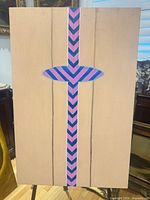 Full view of painting on easel