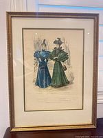 Framed fashion plate full view