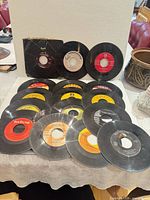 All records laid out showing label sides