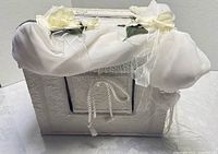 Full view of decorated wedding money box