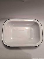 Top view of dish interior