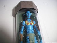 Front view of sealed Na'vi figure in capsule packaging