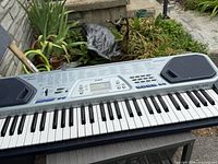 Front view of Casio CTK-491 keyboard showing full key bed and top control panel