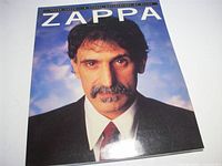 Front cover of biography with large 'Zappa' title and Frank Zappa portrait