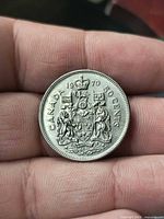 Reverse side displaying Canadian Coat of Arms and date 1970