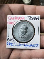 Obverse of medallion in 2×2 holder