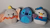 Front view of all three Disney Squishmallows
