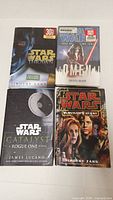 Front view of four Star Wars hardcover novels in lot