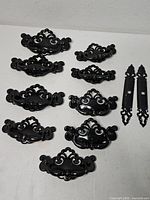 group view of all pulls and backplates