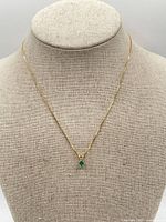 Full view of necklace on display bust