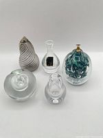 Group shot of all five glass pieces