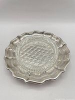 Sterling silver butter dish with glass insert assembled