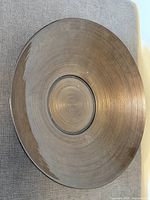 Top view showing overall form, concentric ridges, glaze color